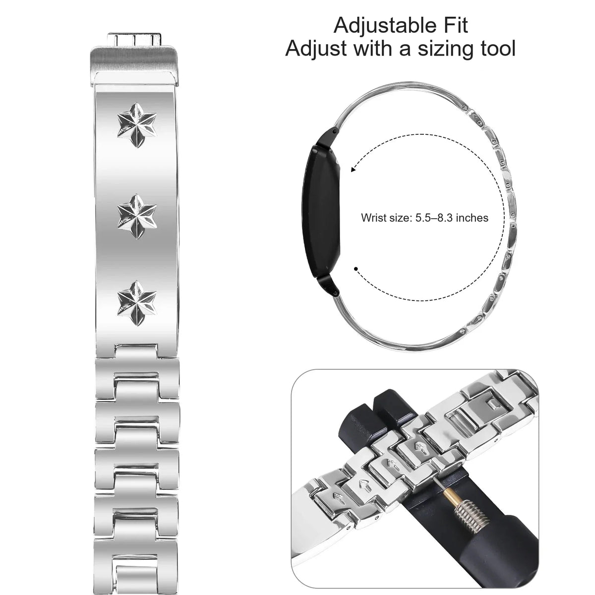 Fitbit Inspire 2, Inspire HR & Ace 3 Star Link Bracelet Band