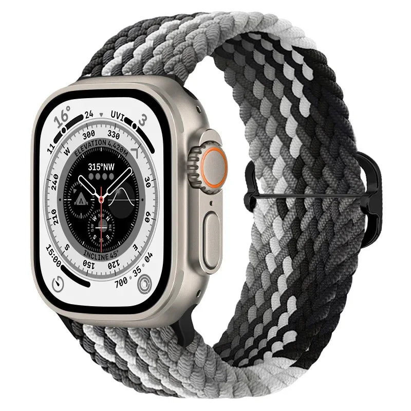 Braided Nylon Solo Loop for Apple Watch Series 1-12, SE & Ultra 1/2/3/4