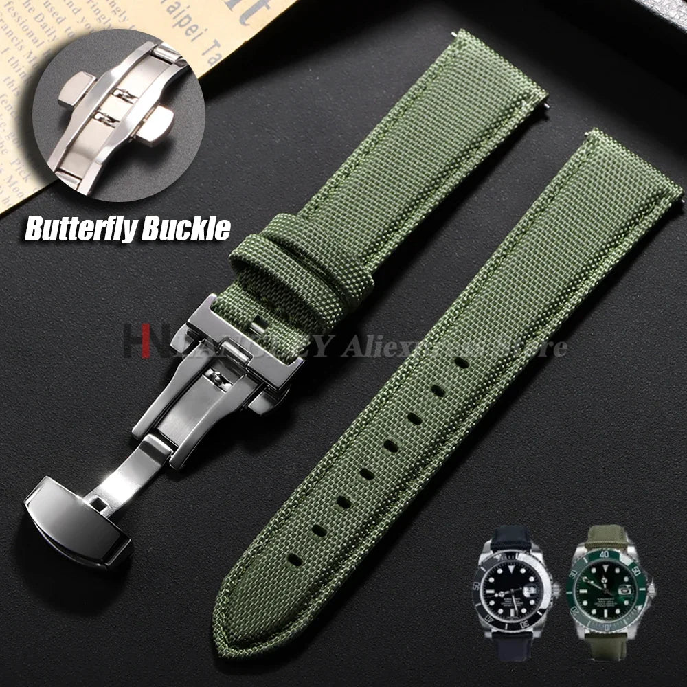 Motorola Moto Watch Sailcloth Nylon Band with Butterfly Clasp