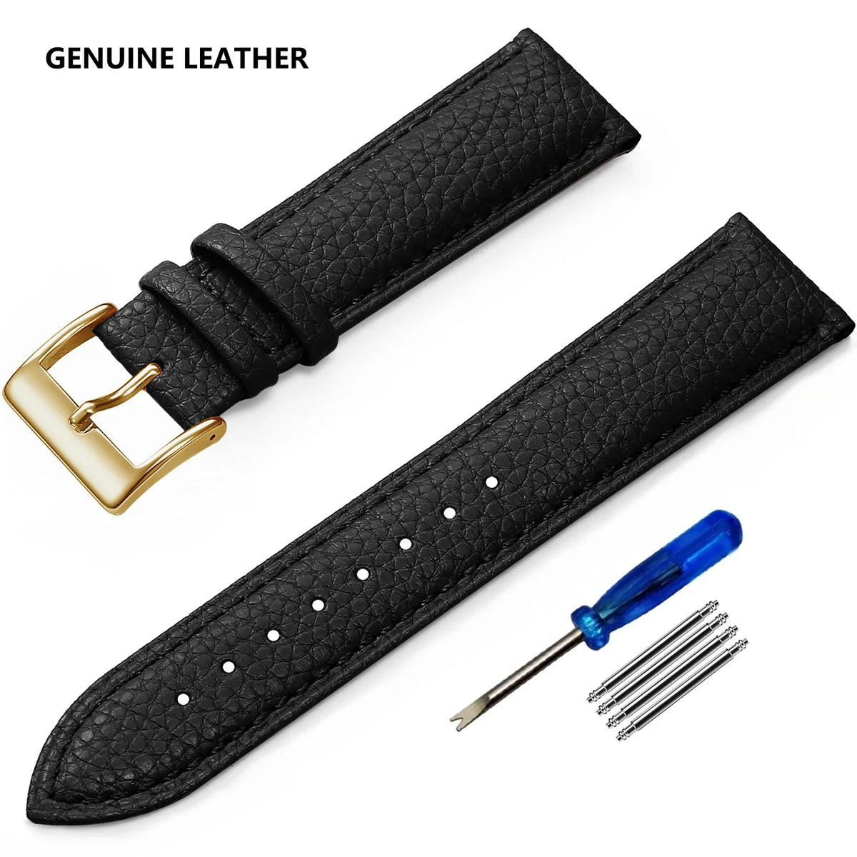 Huawei Watch & Watch GT Grained Leather Band, Spring Bars & Tool