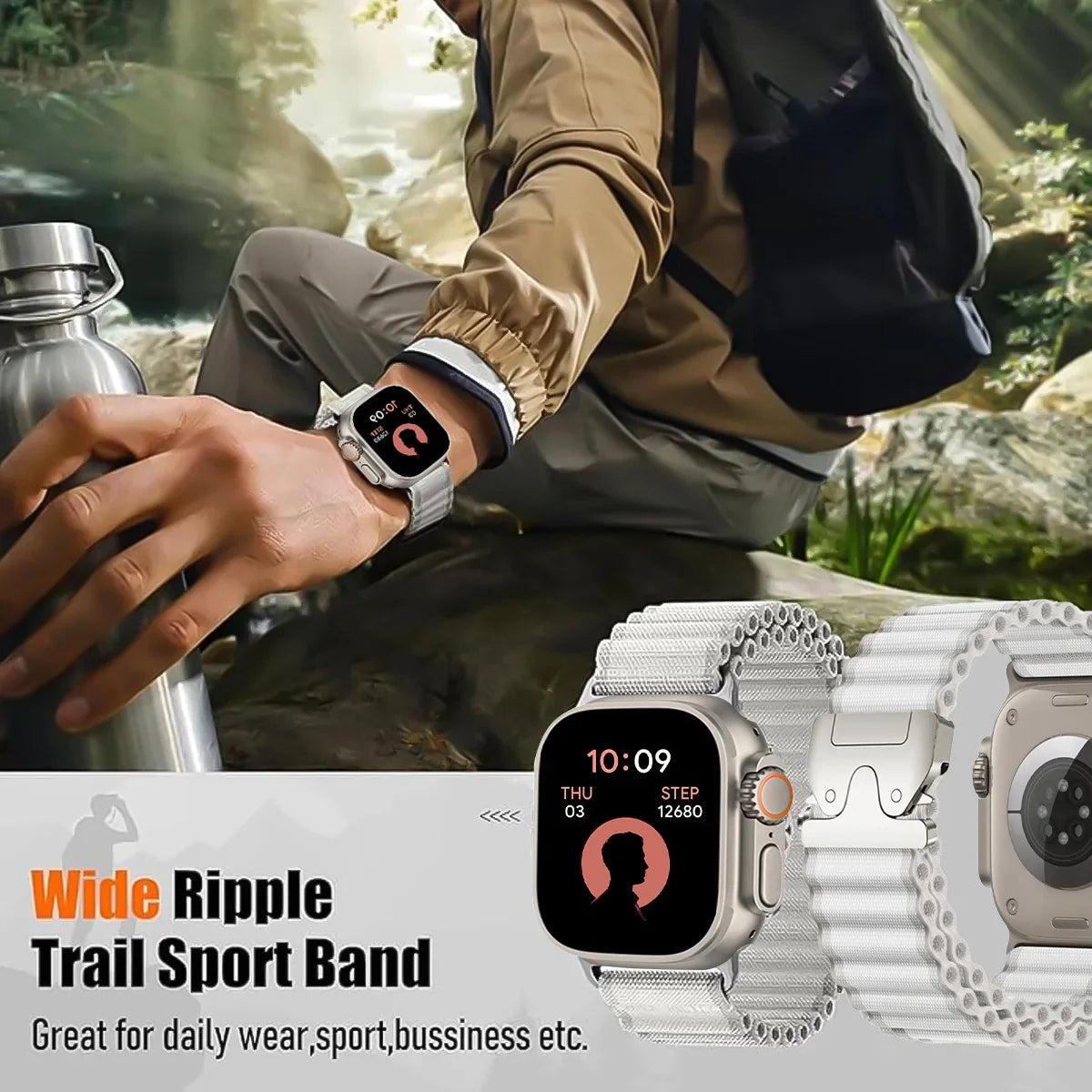 Alpine Loop Nylon Apple Watch Band – Series 10/9/8/7/6/SE & Ultra 1/2/3 | 38–49mm