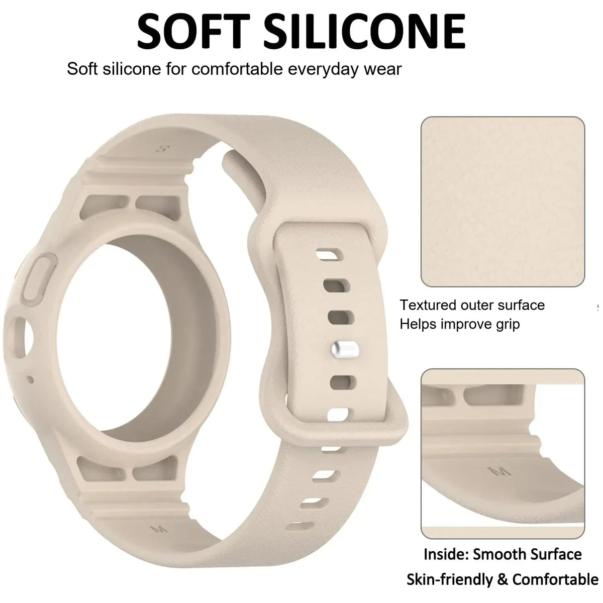 Google Pixel Watch 3, 2 & 1 41mm Silicone Band with Built-In Case
