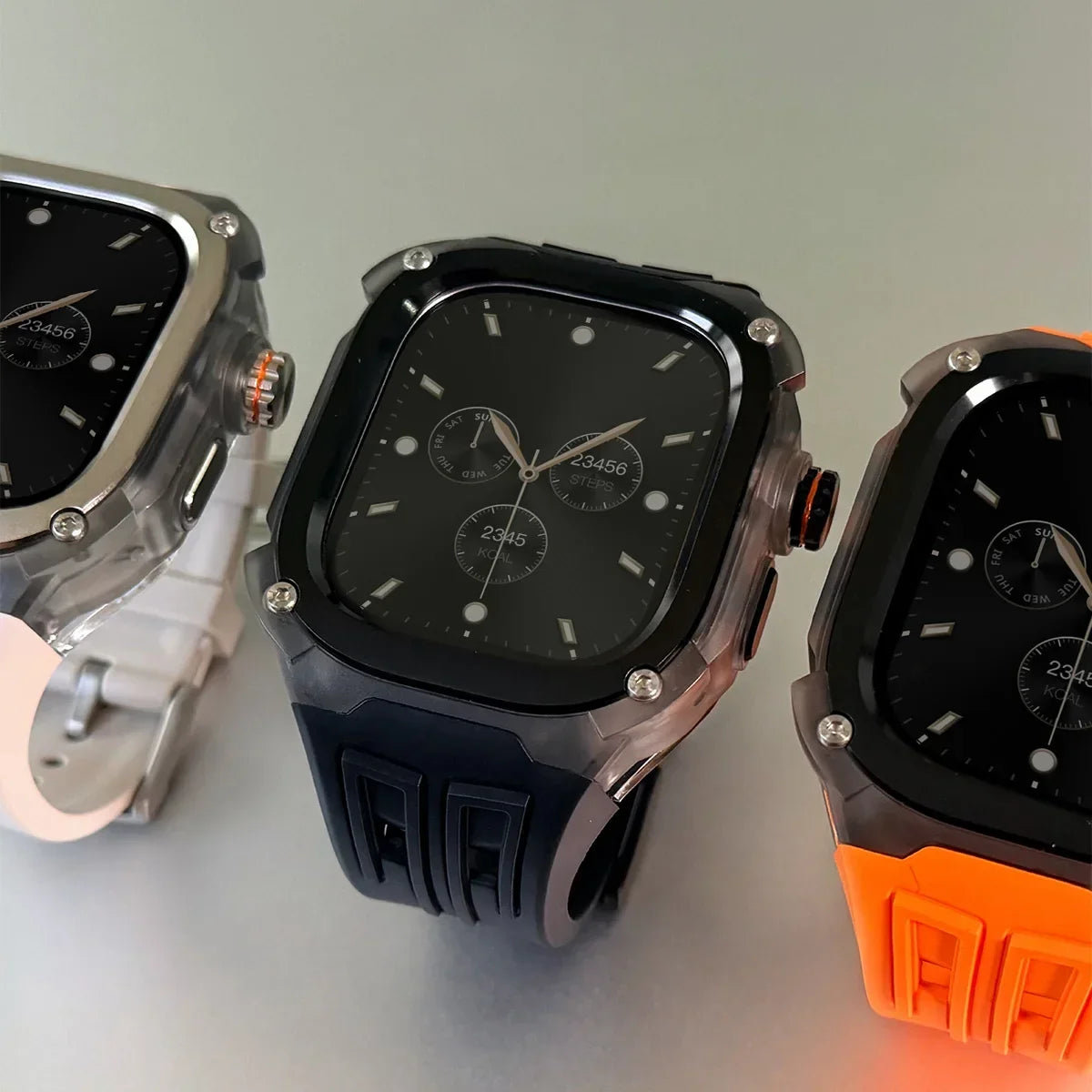 Silicone Strap & Zinc Alloy Bezel Kit for Apple Watch Ultra 1/2/3 49mm