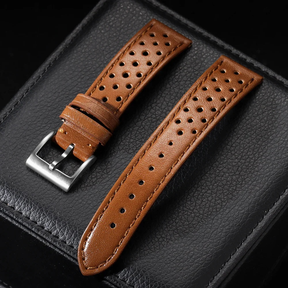 Motorola Moto Watch Perforated Leather Band, Polished or Matte