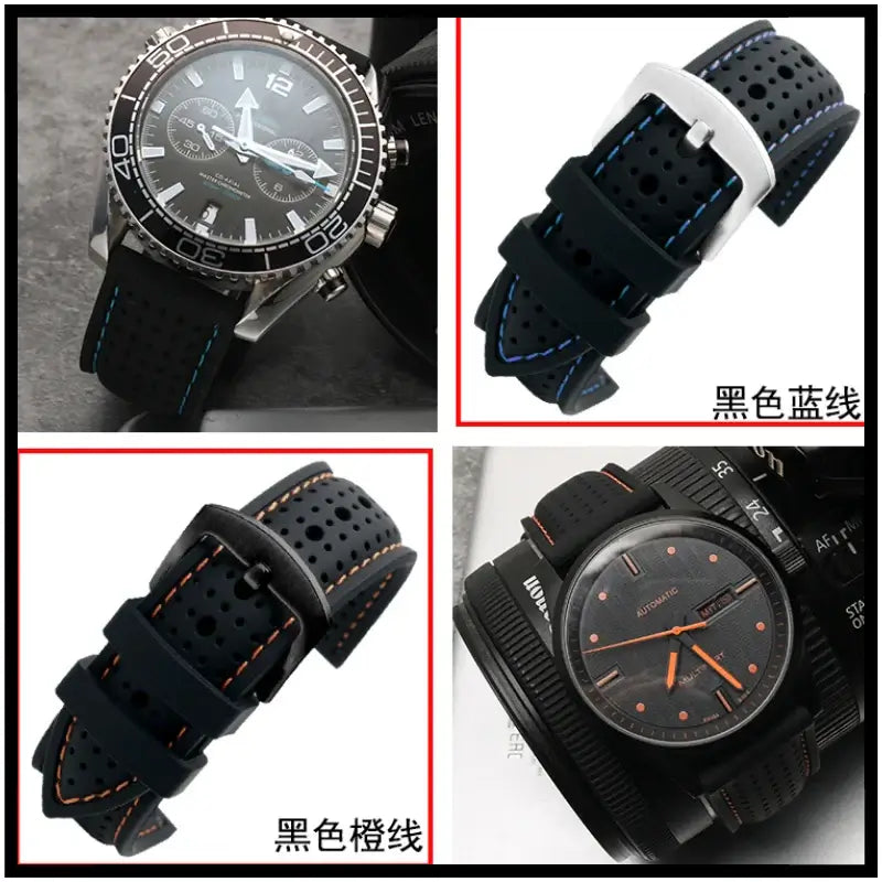 Amazfit Balance, GTR, GTS & Bip Stitched Perforated Silicone Band