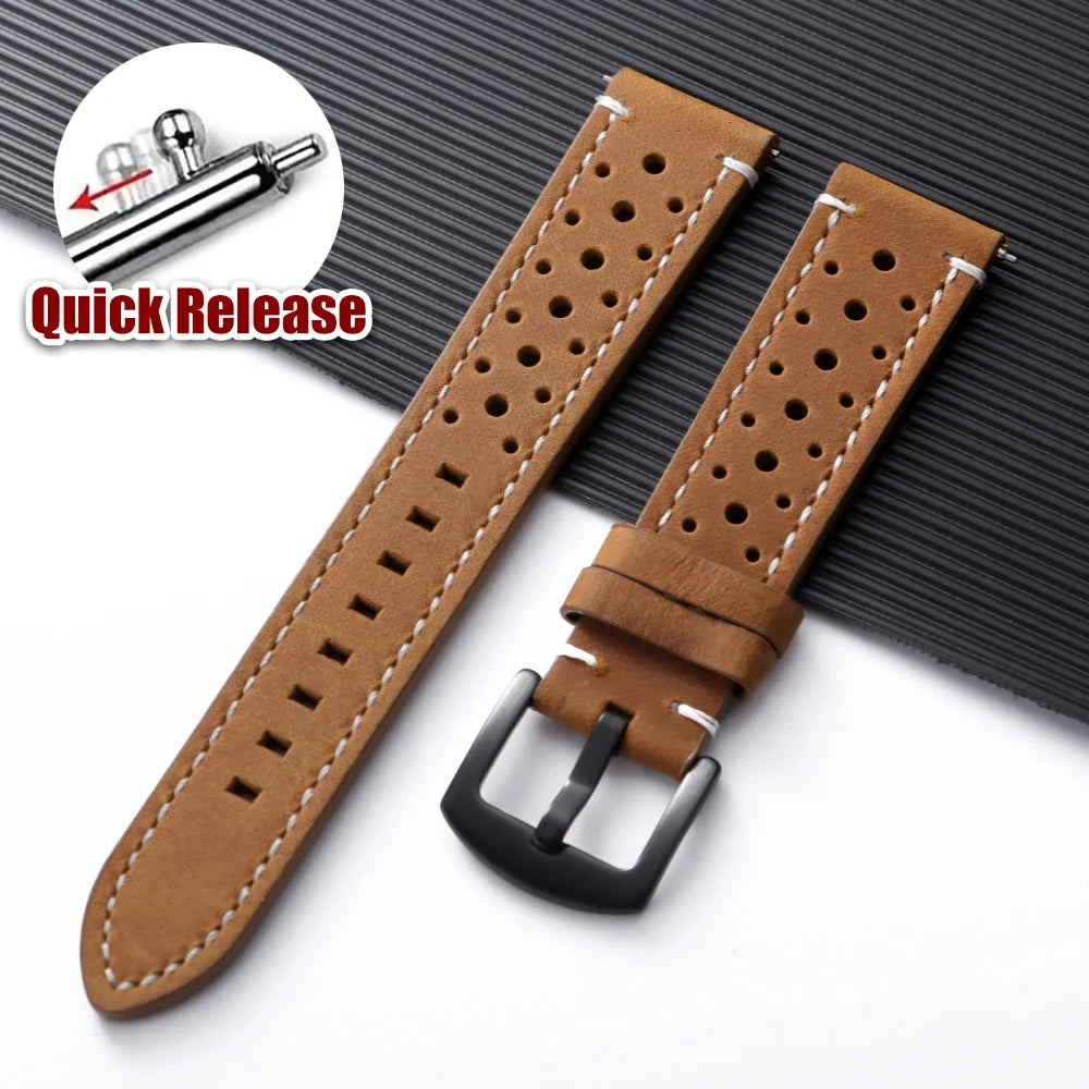 Polar Vantage, Grit X & Ignite Perforated Leather Band, Stitched Edges