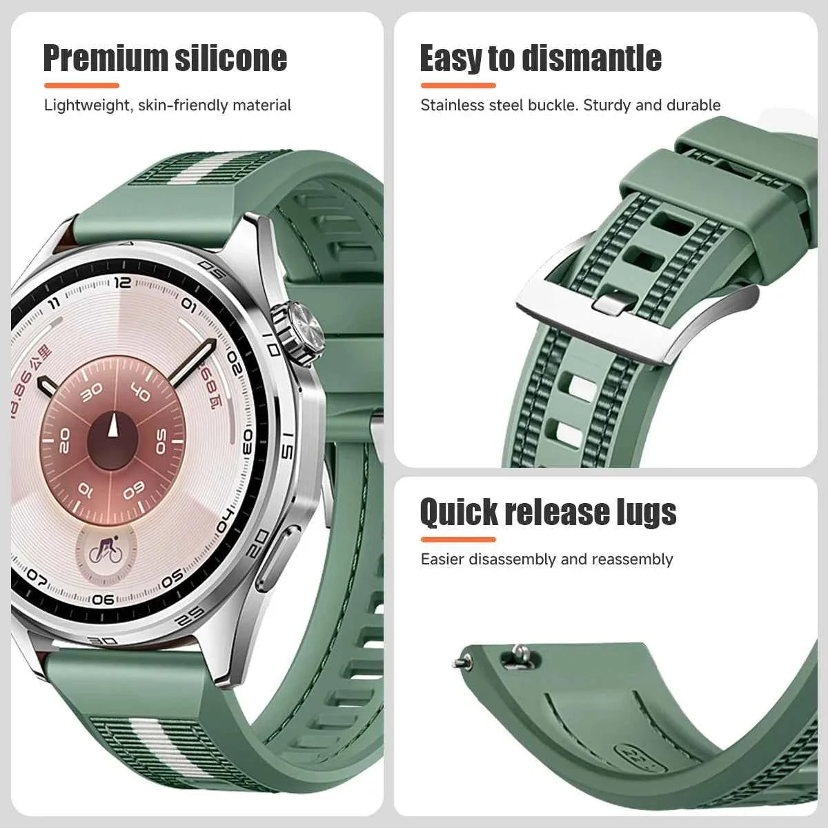 Nylon Silicone Woven Watch Strap – 22mm | Huawei Watch GT6/GT5/GT4/GT3
