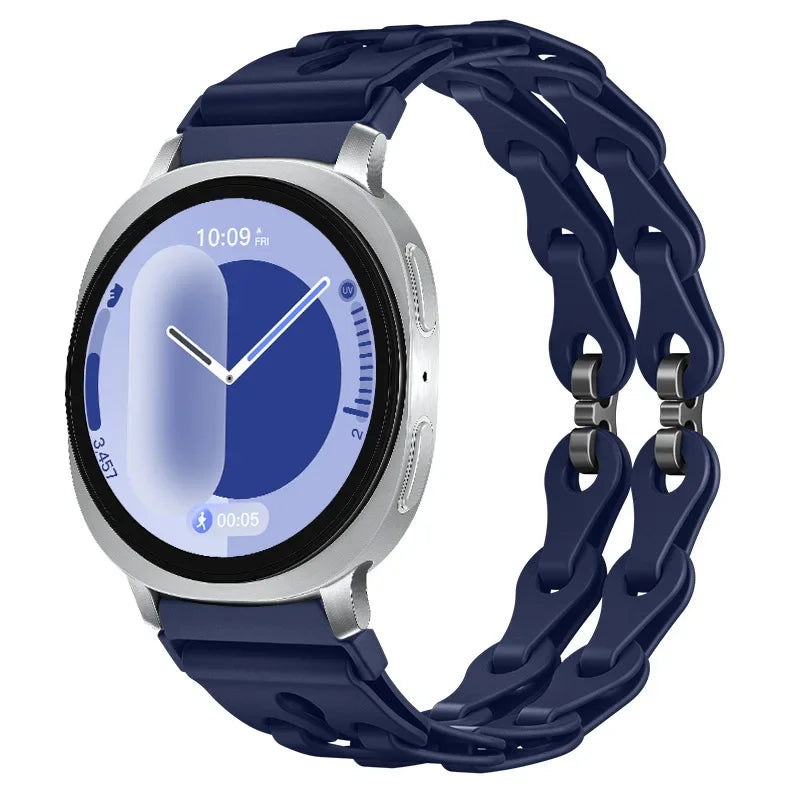 Samsung Galaxy Silicone Chain Watch Band – Watch8/Watch8 Classic/Watch9/Ultra/Ultra2 Multi