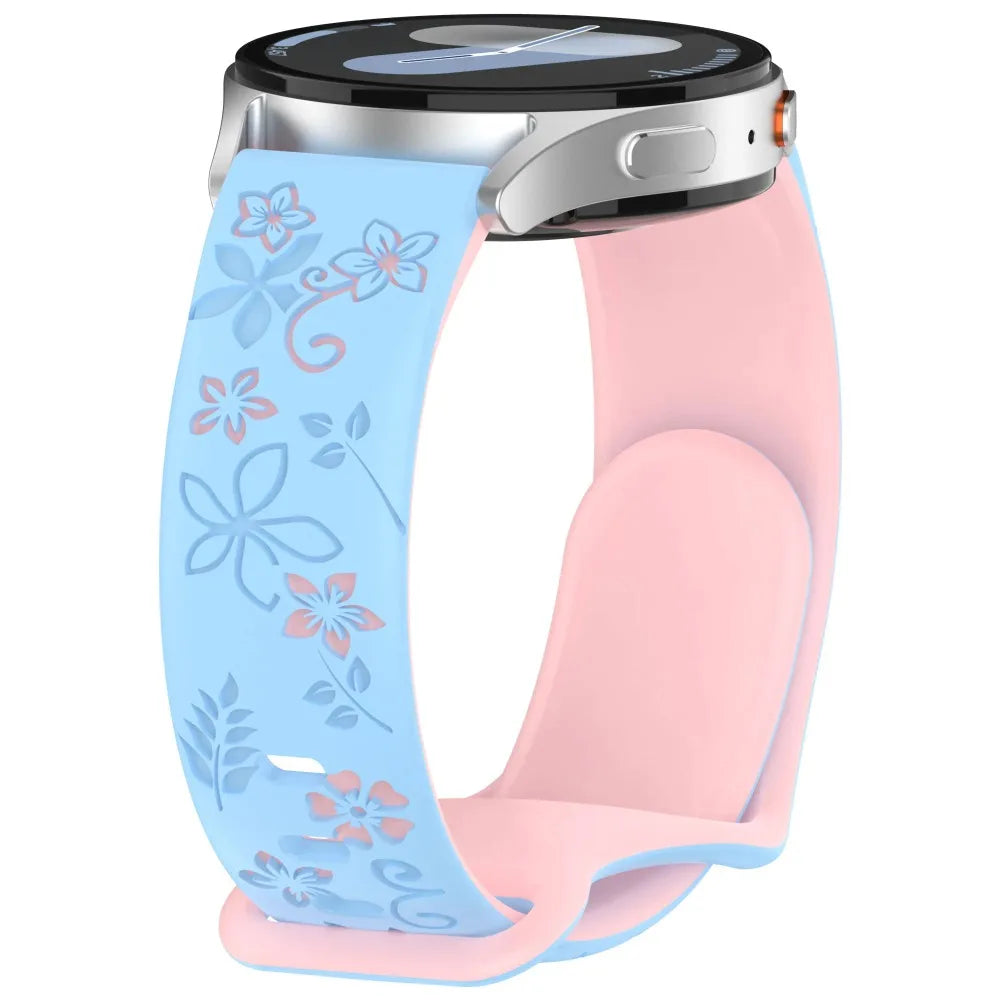 Huawei Watch & Watch GT Floral Engraved Silicone Band