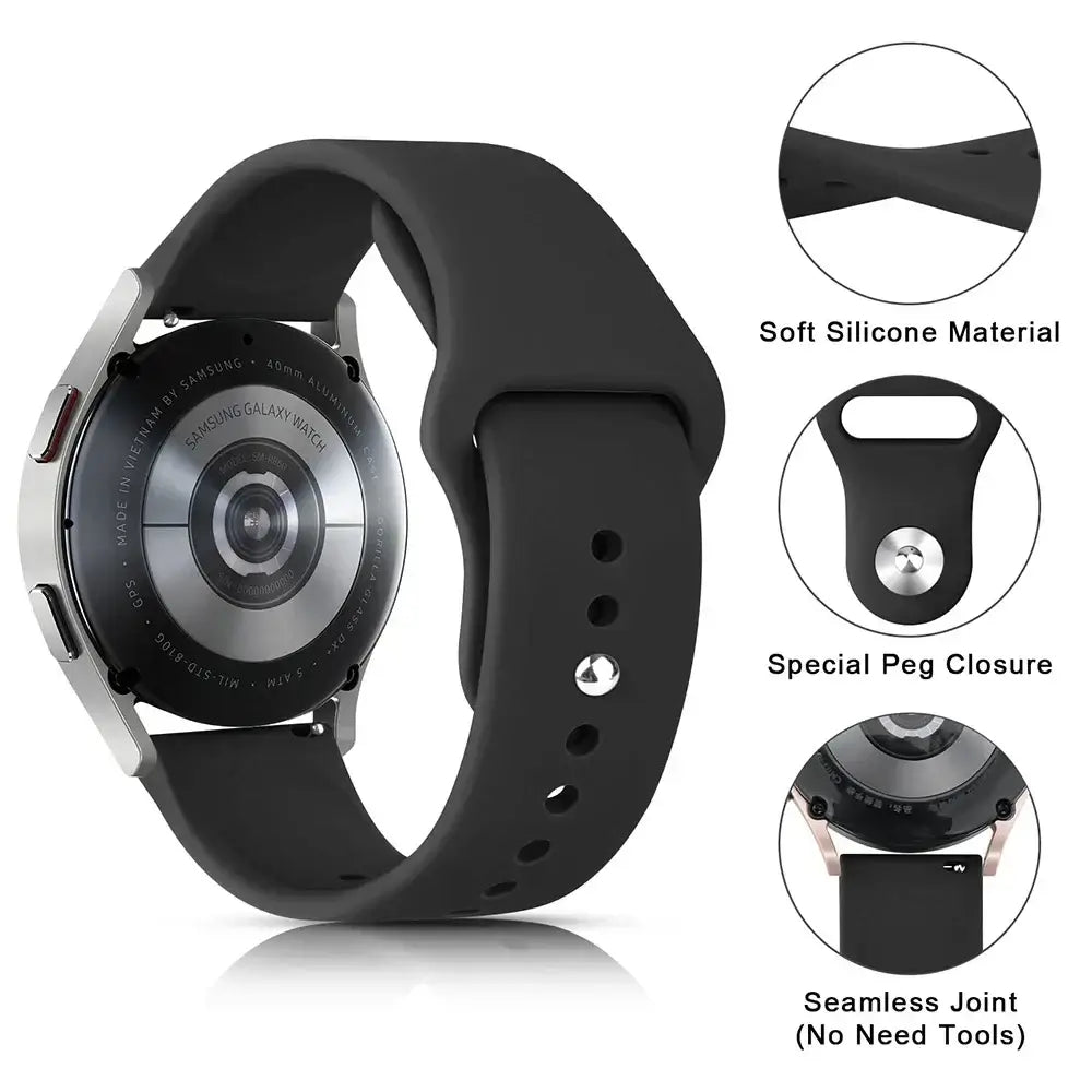 Amazfit Balance, GTR, GTS & Bip Smooth Silicone Pin-and-Tuck Band