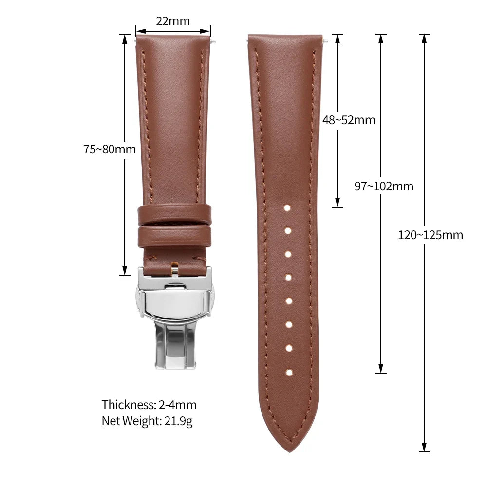 COROS PACE & APEX Leather Band with Butterfly Clasp