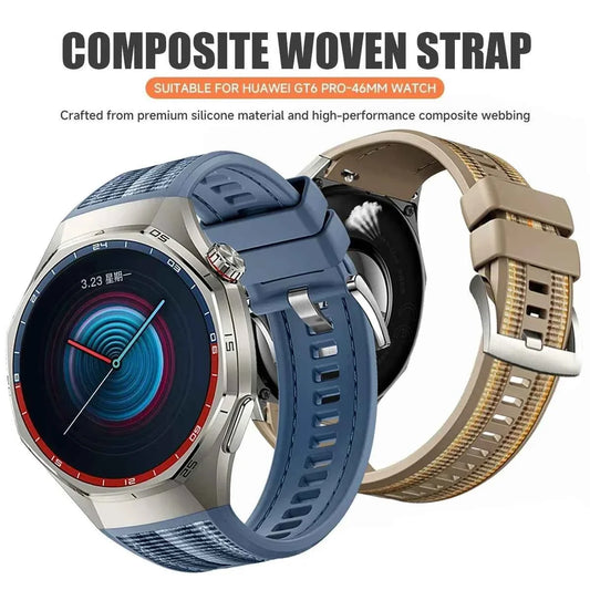 Sport Silicone Band for Huawei Watch GT6 Pro 46mm – Nylon Woven Wristband