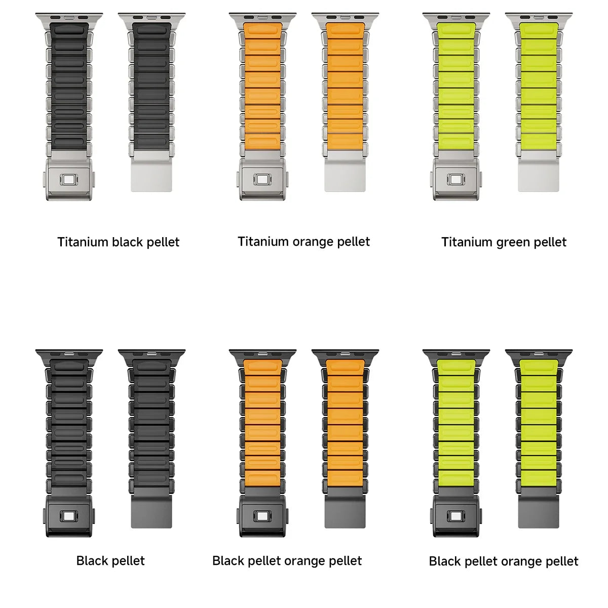 Titanium & Rubber Band for Apple Watch Series 1–12, SE & Ultra 1–4