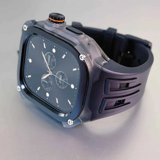Silicone Strap & Zinc Alloy Bezel Kit for Apple Watch Ultra 1/2/3 49mm