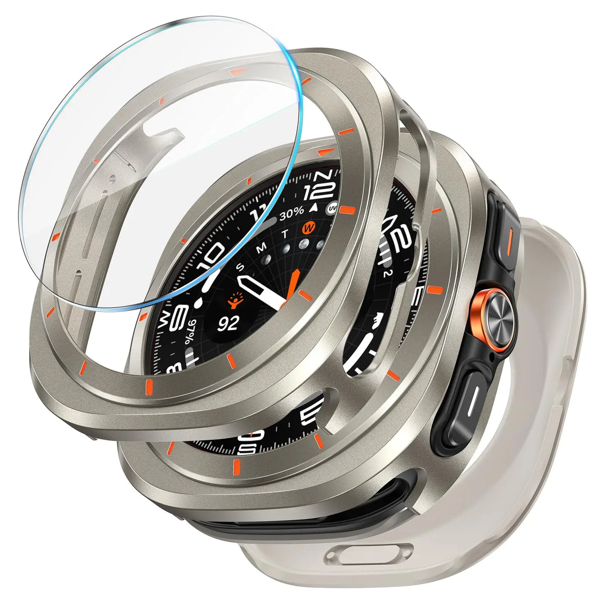 Alloy Case & Tempered Glass for Galaxy Watch Ultra 47mm (2024/2025)