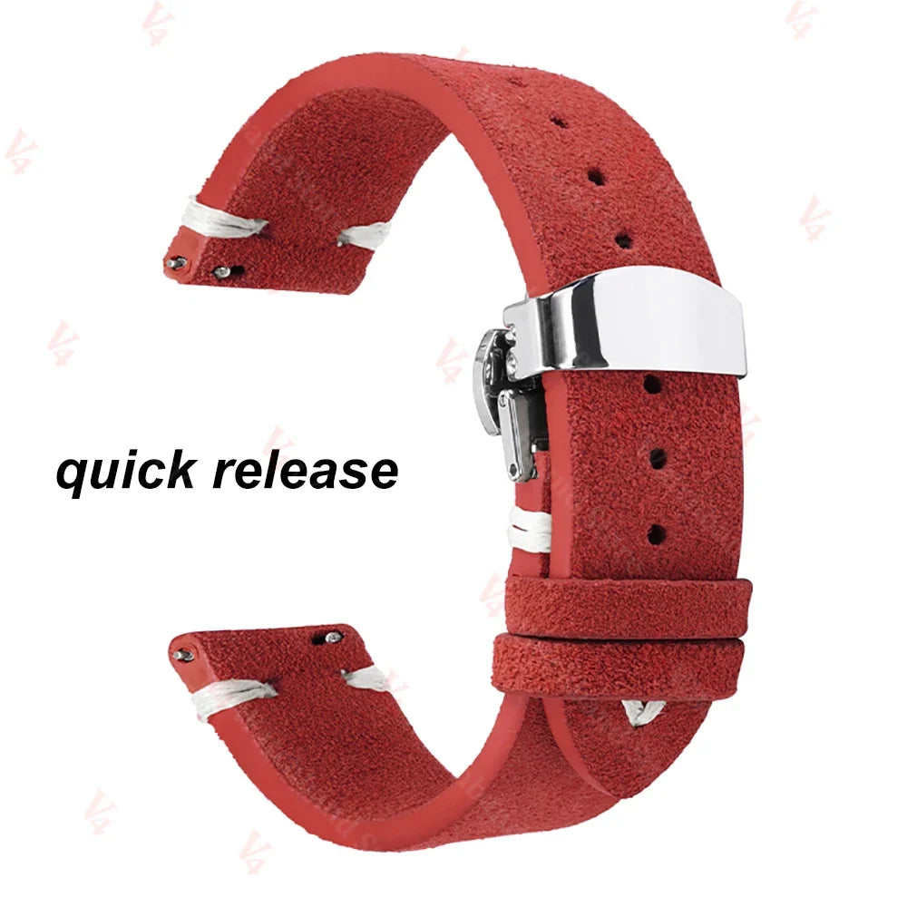 Motorola Moto Watch Stitched Suede Band with Butterfly Clasp