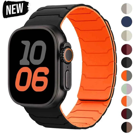 Magnetic Silicone Apple Watch Band – Sport Bracelet | Series 10/9/8/7/6/SE & Ultra | 38-49mm