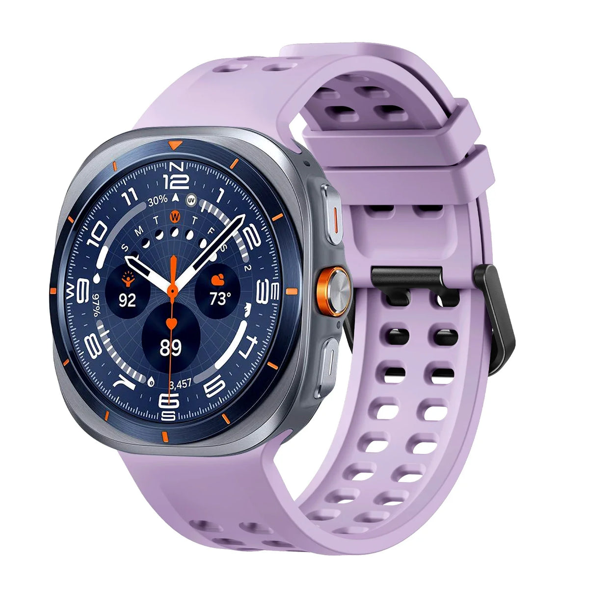 Silicone Sport Band for Samsung Galaxy Watch Ultra 2 & Ultra 2025 47mm | Replacement Strap