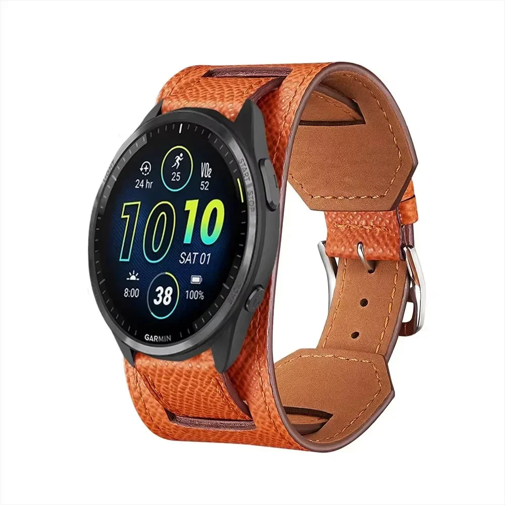 Garmin 20/22mm Quick Release Leather Cuff Band