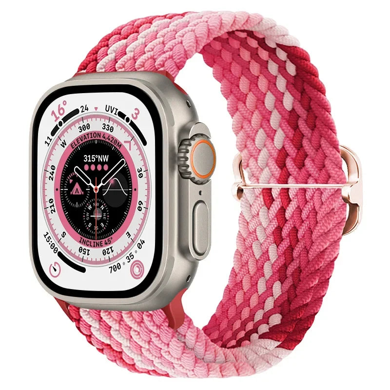Braided Nylon Solo Loop for Apple Watch Series 1-12, SE & Ultra 1/2/3/4