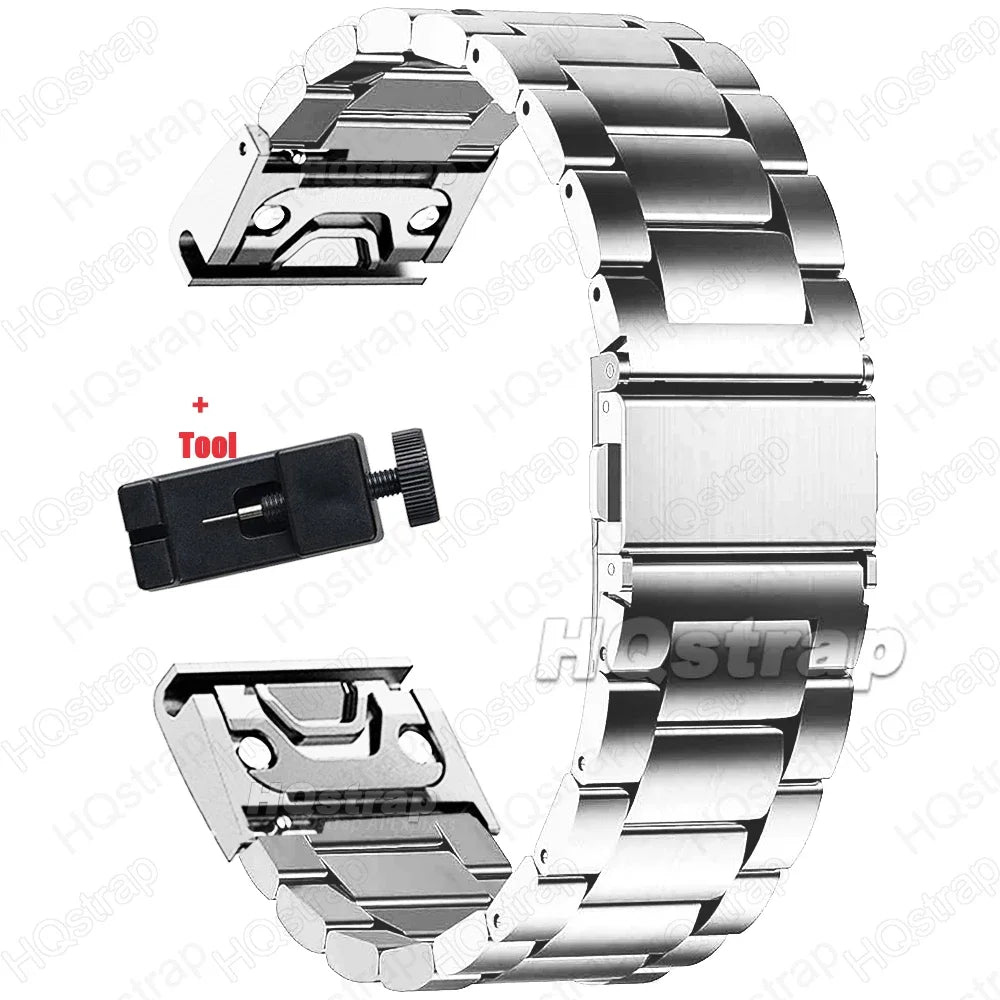 Garmin QuickFit 20/22/26mm Stainless Steel Link Bracelet