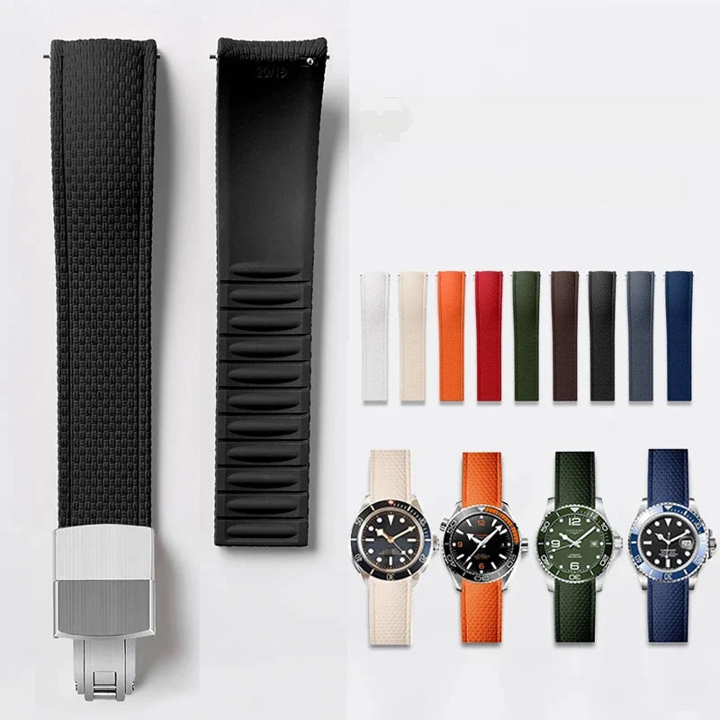 Amazfit Balance, GTR, GTS & Bip Curved-End FKM Rubber Band