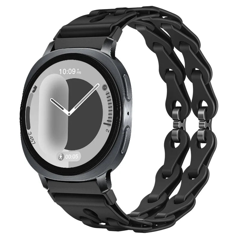 Samsung Galaxy Silicone Chain Watch Band – Watch8/Watch8 Classic/Watch9/Ultra/Ultra2 Multi