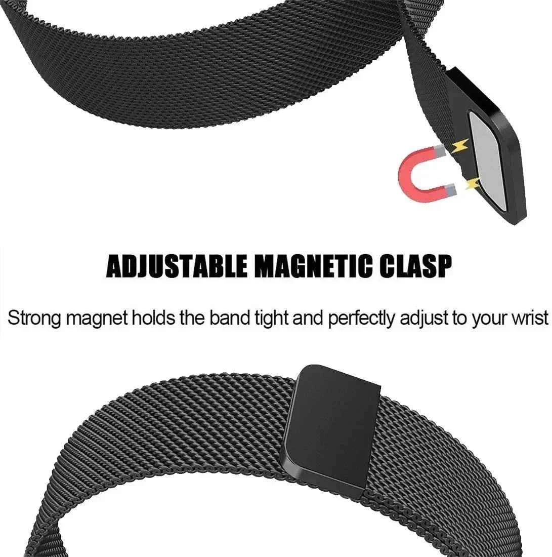 20/22mm Magnetic Milanese Loop Band – Samsung Galaxy Watch 7/6/5/4, Huawei GT5/GT4/GT3, Gear S3 & More