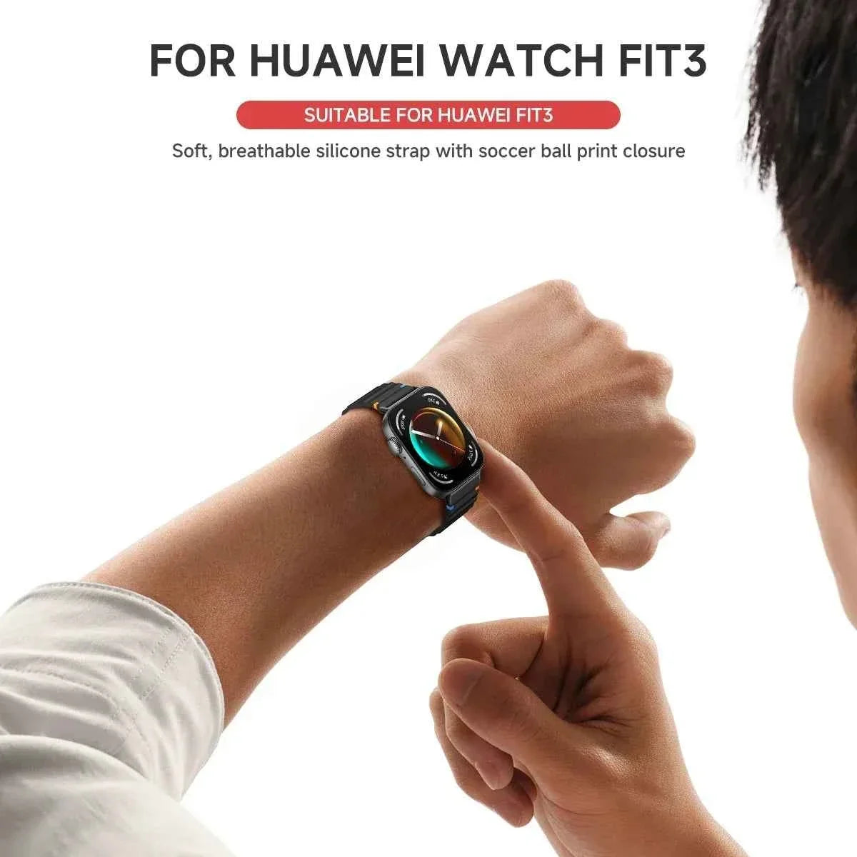 Soft Silicone Watch Band for Huawei Watch Fit 4 / 4 Pro / Fit 3 / Fit 2 / Fit 1 – Breathable