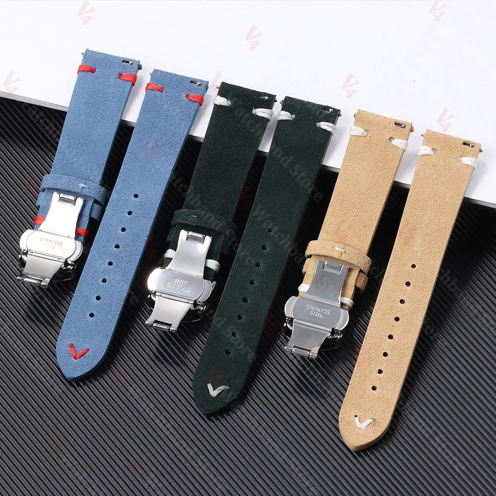 Motorola Moto Watch Stitched Suede Band with Butterfly Clasp