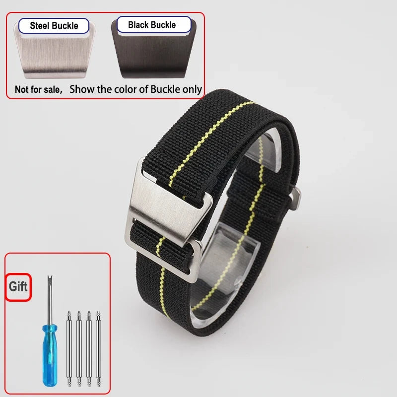 OnePlus Watch Elastic Nylon Band with Metal Hook Clasp