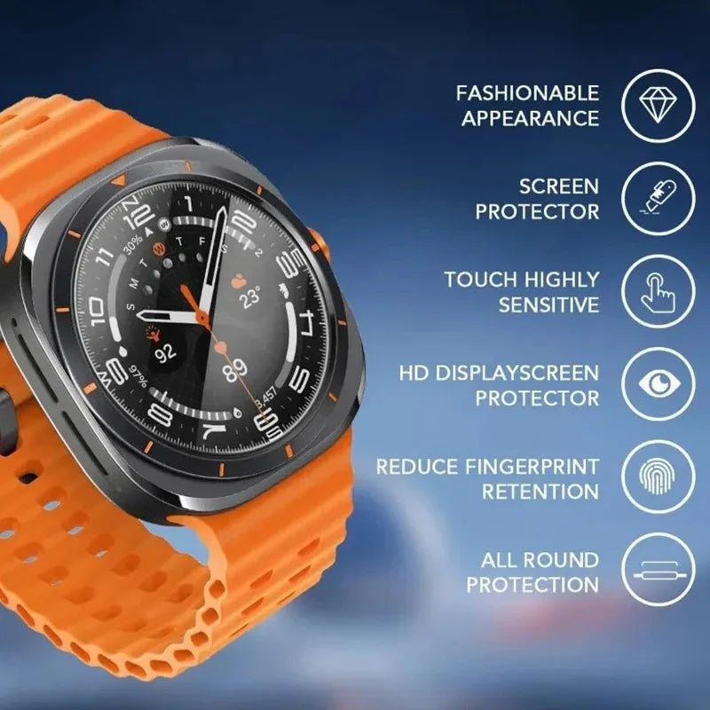 Tempered Glass Screen Protector for Samsung Galaxy Watch 8, 7, 6, 5, 4 & Ultra 47mm