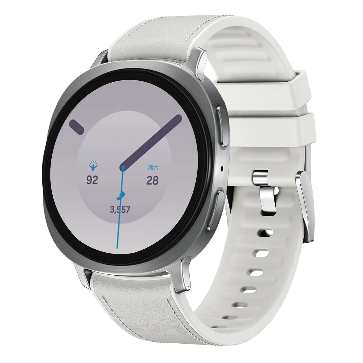 Leather-Look Silicone Band for Samsung Galaxy Watch 9 & 8 40mm 44mm & Classic 46mm | Business Replacement Strap