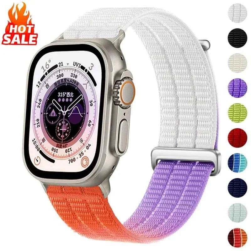 Nylon Weave Sport Band for Apple Watch Series 1-12, SE & Ultra 1/2/3/4