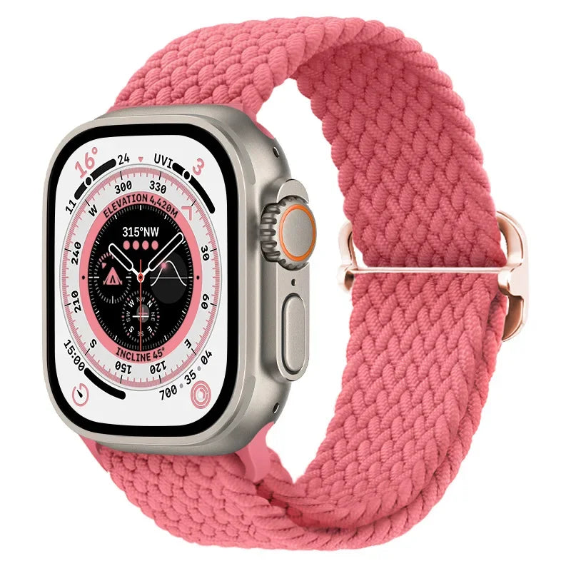 Braided Nylon Solo Loop for Apple Watch Series 1-12, SE & Ultra 1/2/3/4