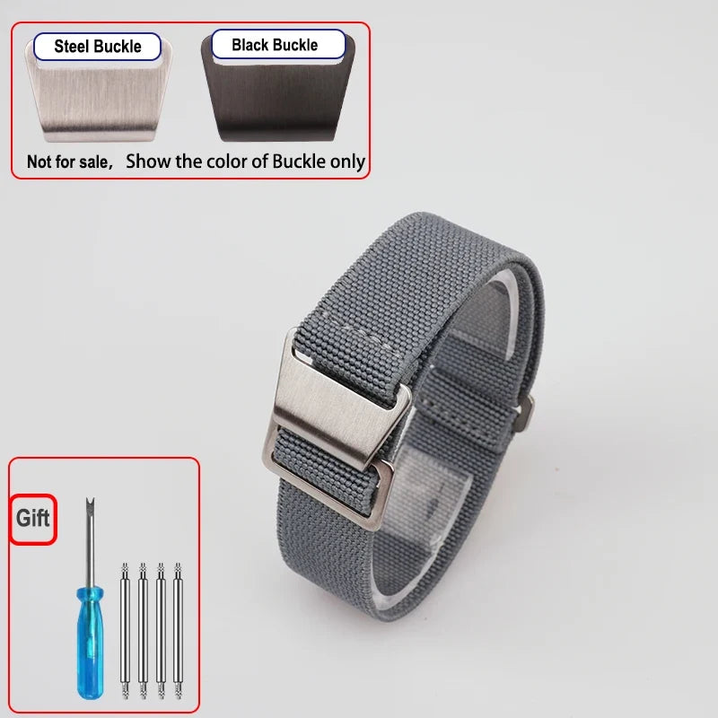 OnePlus Watch Elastic Nylon Band with Metal Hook Clasp