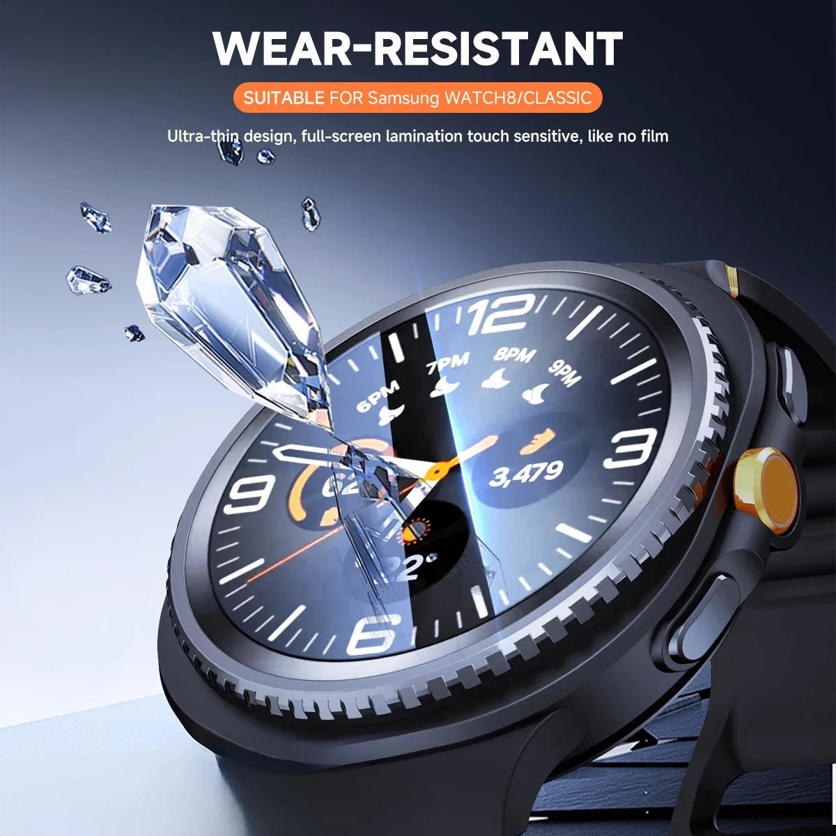 Tempered Glass Screen Protector for Samsung Galaxy Watch 8, 7, 6, 5, 4 & Ultra 47mm