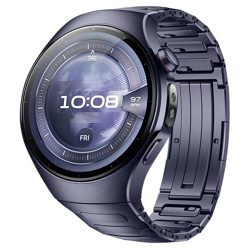 Titanium Band for Huawei Watch 5 46mm / 42mm – No-Gap Luxury Metal Bracelet
