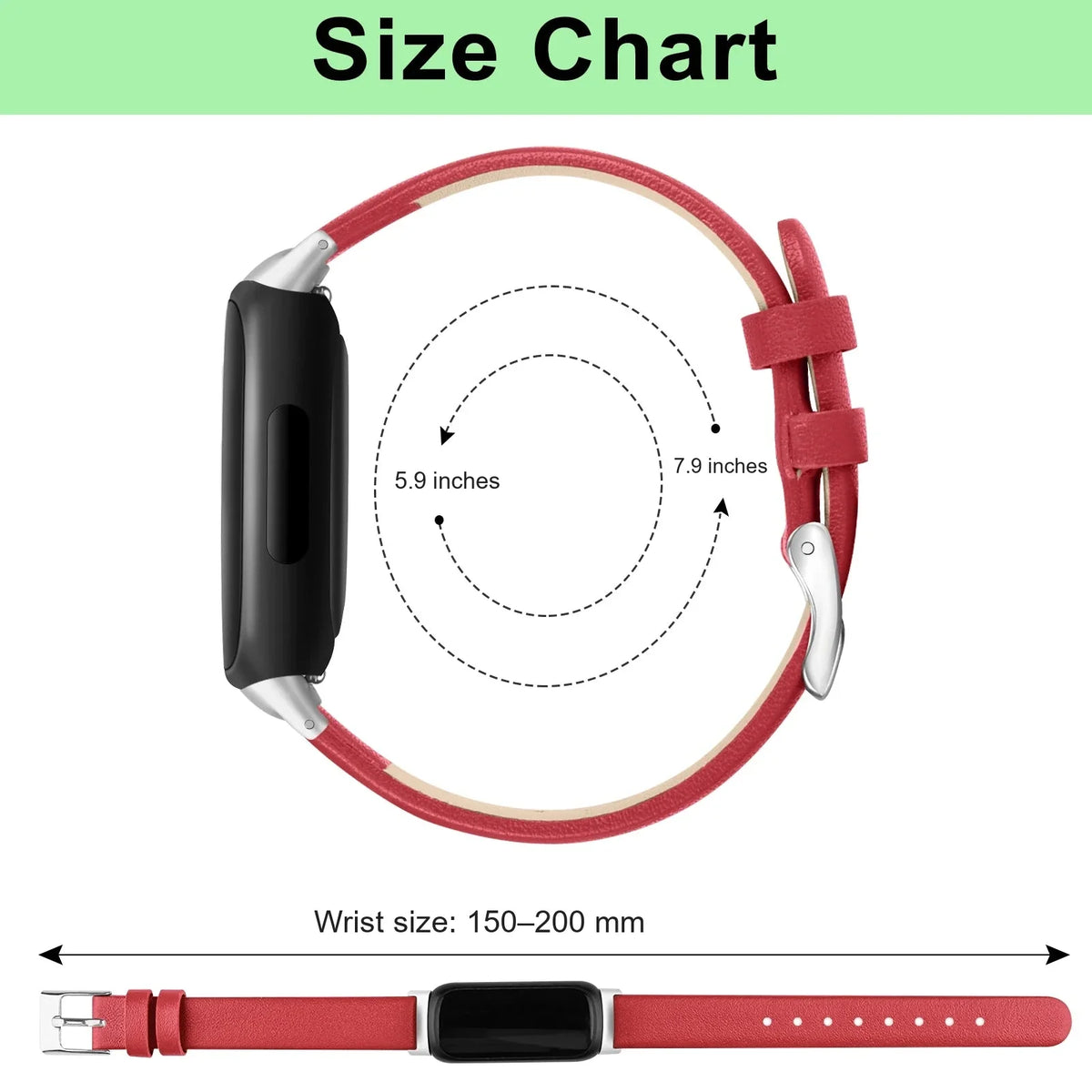 Fitbit Inspire 3, Inspire 2 & Ace 3 Leather Band, Floral & Solid
