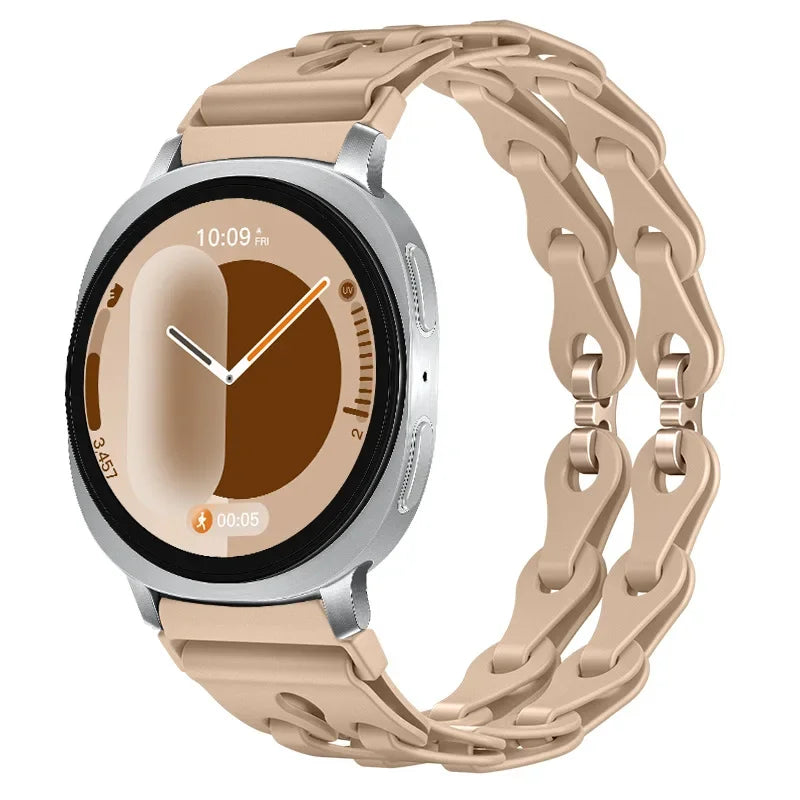 Samsung Galaxy Silicone Chain Watch Band – Watch8/Watch8 Classic/Watch9/Ultra/Ultra2 Multi