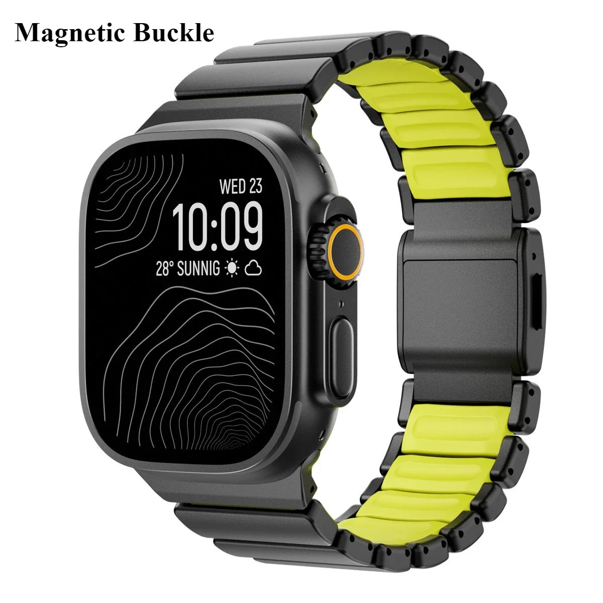 Titanium & Rubber Band for Apple Watch Series 1–12, SE & Ultra 1–4