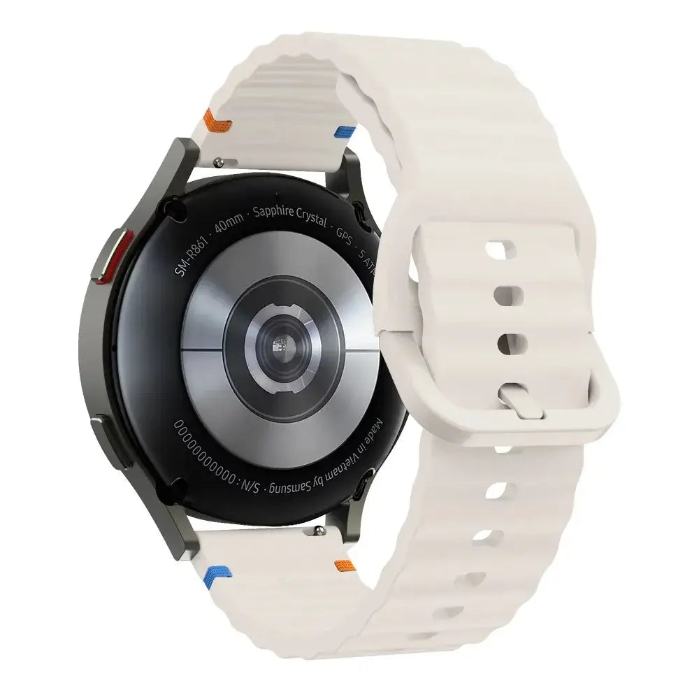 Amazfit Balance, GTR, GTS & Bip Ribbed Silicone Band, Matching Buckle
