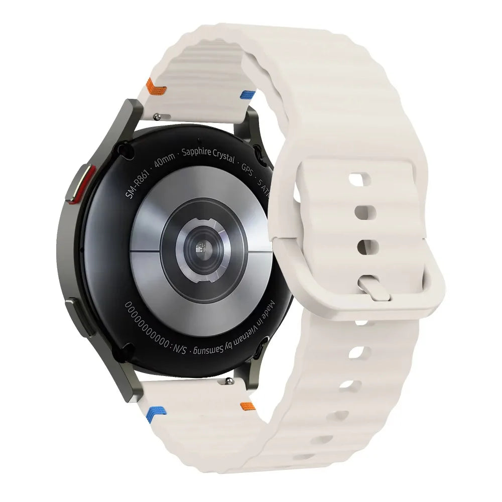 Motorola Moto Watch Ribbed Silicone Band with Matching Buckle