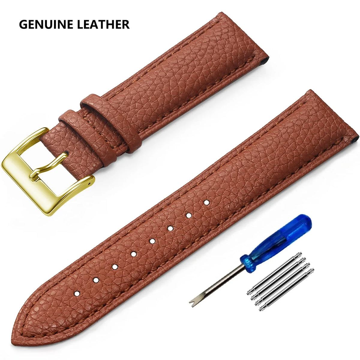Huawei Watch & Watch GT Grained Leather Band, Spring Bars & Tool