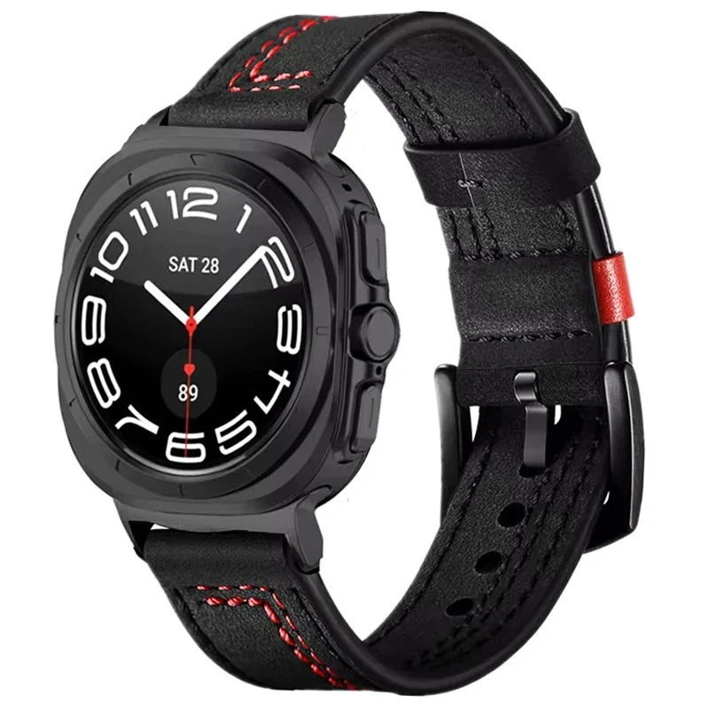 Samsung Galaxy Leather Watch Band No Gap Replacement For Ultra/Ultra2