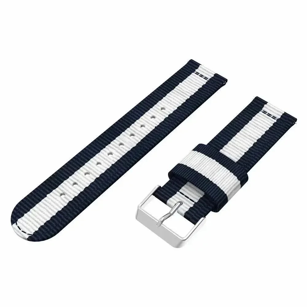 Garmin 20/22mm Quick Release Striped Canvas Nylon Band