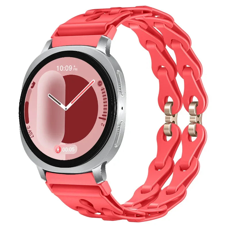 Samsung Galaxy Silicone Chain Watch Band – Watch8/Watch8 Classic/Watch9/Ultra/Ultra2 Multi
