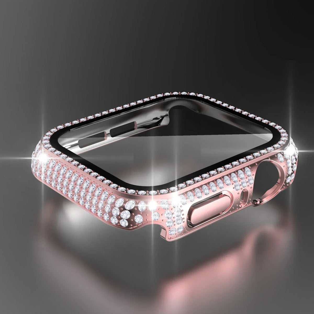 Rhinestone Apple Watch Case with Screen Protector, Series 1-11 & SE