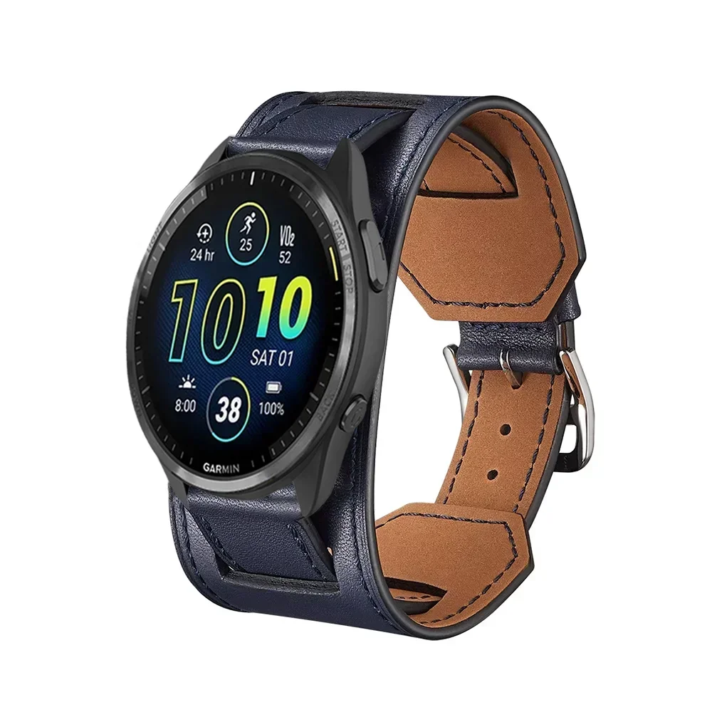 Garmin 20/22mm Quick Release Leather Cuff Band