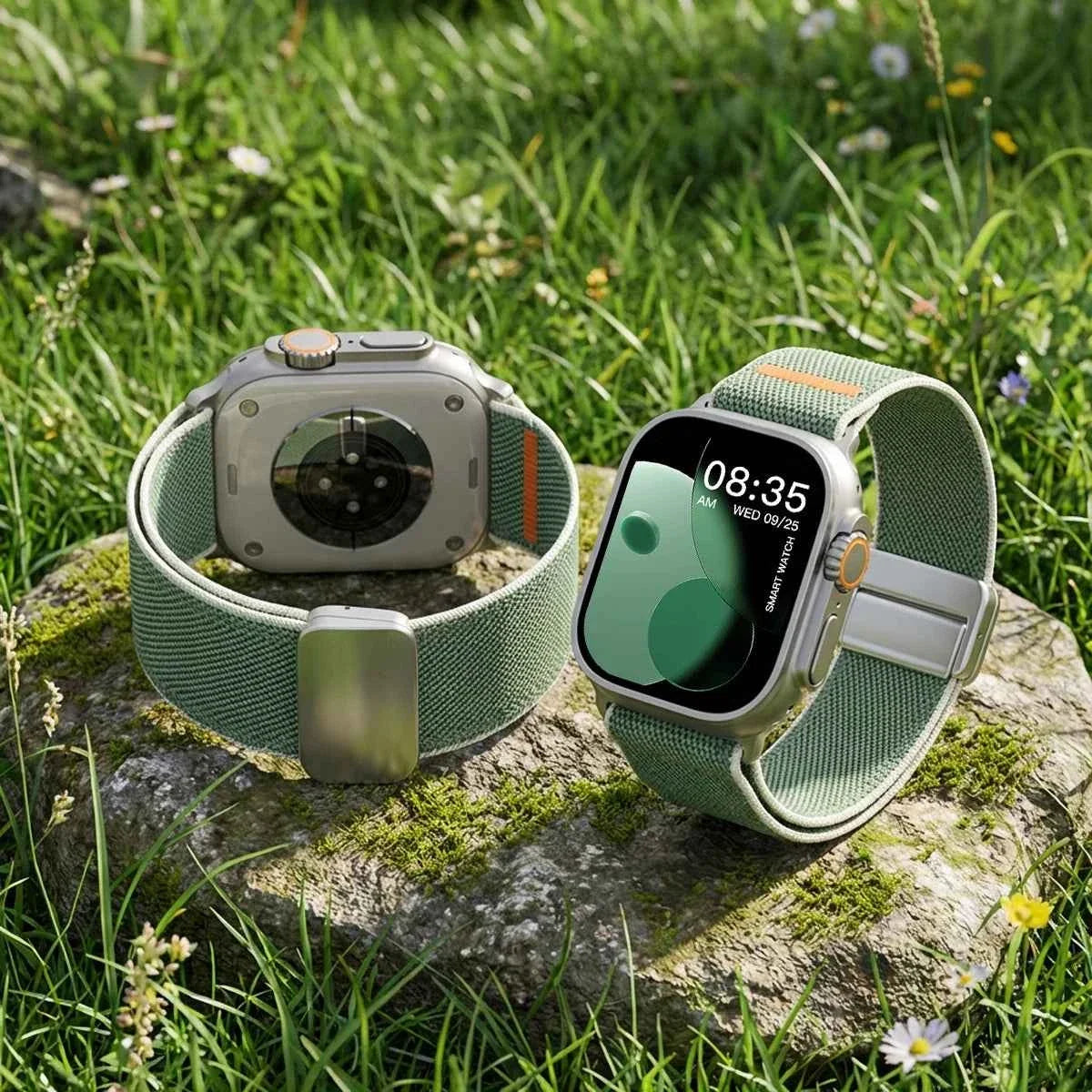 Nylon Strap with Metal Magnetic Buckle for Apple Watch Ultra 3/2/1 49mm – Series 11/10/9/8/7/6/SE 46/45/44/42mm